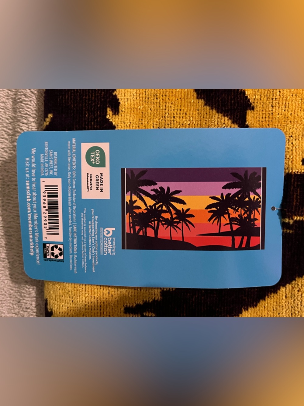 Colorful Palm Tree Oversized Beach Towel